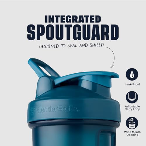 BlenderBottle Classic V2 Shaker Bottle Perfect for Protein Shakes and Pre Workout, 20-Ounce, Ocean Blue - color: Ocean Blue, size: 20 Ounces