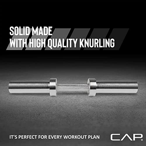 CAP Barbell Olympic Dumbbell Handles | Multiple options - style: Chrome No Collars