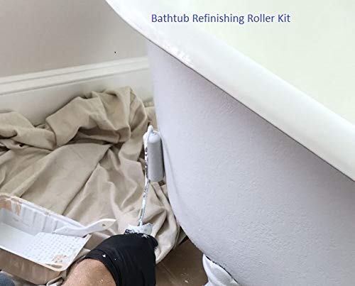 Foam Paint Roller Set with 6-Inch High-Density Foam Mini Roller Cover Refills, Roller Frame and Tray, Bathtub Refinishing Roller Kit, Wall Tile Paint Roller, Pack of 8