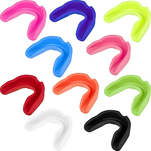 BBTO 20 Pcs Football Mouthguards Bulk | Youth & Adult Mouth Guard No Boil Mouthpiece Adult Youth Braces Soft Mouth Guard for Lacrosse Basketball Hockey Wrestling - color: Vivid, size: L