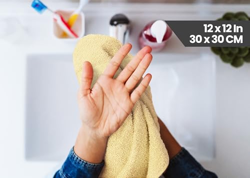 Utopia Towels 12 Pack Premium Wash Cloths Set, 12 by 12 Inches, 100% Cotton Ring Spun, Highly Absorbent and Soft Feel Essential Washcloths for Bathroom, Spa, Gym, and Face, Champagne - color: Beige, size: 12 Wash Cloths