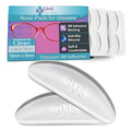 GMS Optical Adhesive Silicone Nose Pads for Glasses |1.3mm Ultra-Thin, 18mm Large | Non Slip Glasses Grips for, Sunglasses and Eyewear w/Super Sticky Backing, Eyeglass Accessories (10 Pairs, Clear) - color: Clear - 10 Pair