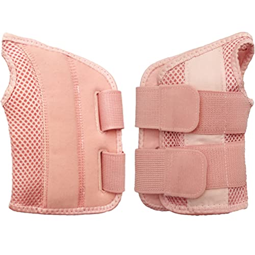 NuCamper Wrist Brace Carpal Tunnel Right Left Hand for Men Women, Night Wrist Sleep Supports Splints Arm Stabilizer with Compression Sleeve Adjustable Straps,for Tendonitis Arthritis Pain Relief (Right Hand-Pink, Small/Medium (Pack of 1)) - size: Small/Me