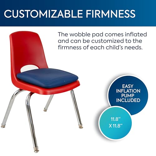 Bouncyband Wobble Pad Smooth Sensory Cushion – Balance Pad Lets Kids Wiggle to Expel Energy – Ideal for Kids who Prefer Tactile Input of Smooth Surfaces – 11.8” x 11.8” Sensory Tool Holds Up To 350lbs