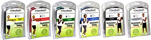 THERABAND Resistance Tubing with Soft Handles, Black, Special Heavy Level, 50" Latex Stretch Resistance Bands for Exercise, Professional Workout Bands for Upper & Lower Body, Color-Coded Levels - color: Black - Special Heavy - Advanced Level 1, size: 50 I