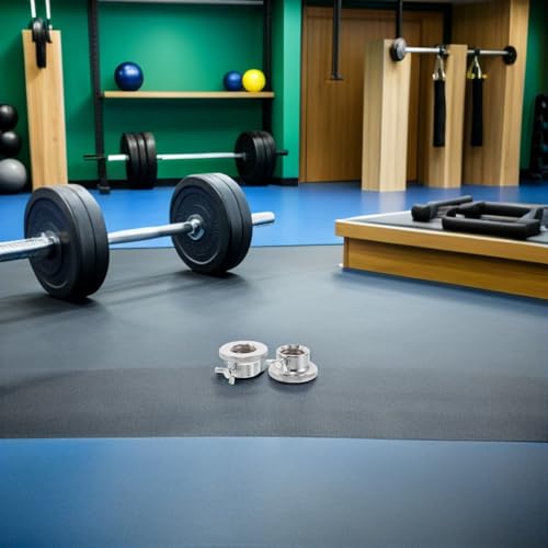 VALICLUD Barbell Collar Clamps 2.8mm Steel Dumbbell Screw Locking Fasteners 2pcs Pack Weight Lifting Collars Gym Clips for Home Fitness Security