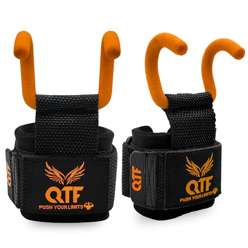 Weight Lifting Hooks Lifting Heavy Duty Deadlift Wrist Straps Men and Women Pull Ups Powerlifting and Gym Workouts grips - color: Orange-Barber, size: Barber-Hooks