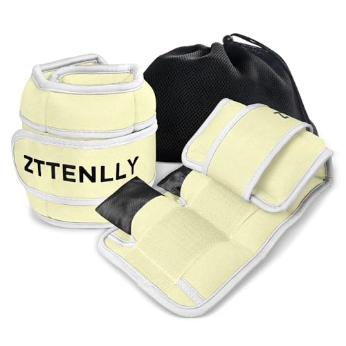 Adjustable Ankle Weights for Women Men and Kids | 1 Pair 5 10 15 18 20 Lbs Leg Wrist Ankle Weight Straps for Yoga, Walking, Running, Aerobics, Gym, Dance, Pilates, Cardio - color: Yellow, size: 5lb(2.5*2)