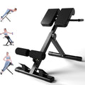 Multi-Function Roman Chair Back Extension Bench for Home Gym (Black gray)