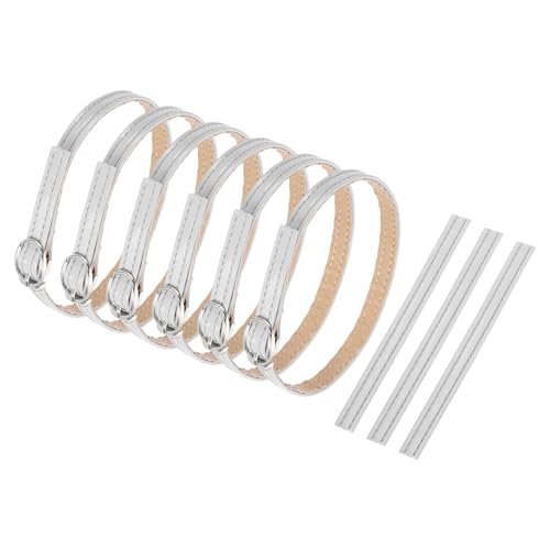 uxcell Replacement Ankle Strap for Heels Detachable Shoe Straps PU Leather Shoe Band - color: Piano Light Gray