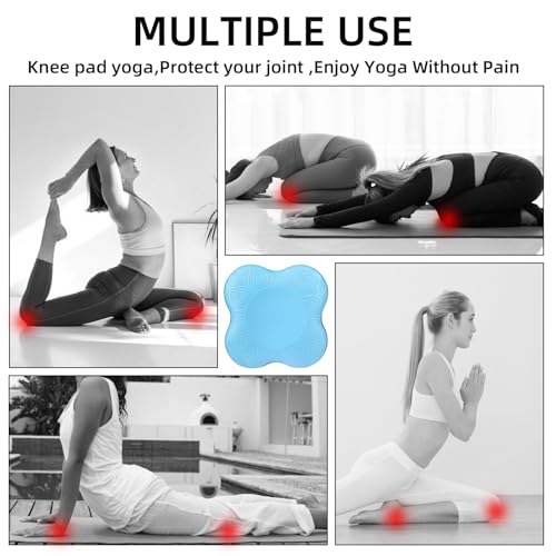 2 packs Yoga Knee Pad Mats Extra Thick for Knees Elbows Wrist Hands Head Foam Pilates Kneeling pad Yoga Knee Cushion Thick Exercise Pads for Knees Elbows Wrist Hands Head Foam Pilates Kneeling pad，Support Foam Pads for Women and Men - color: 4pcs-blue