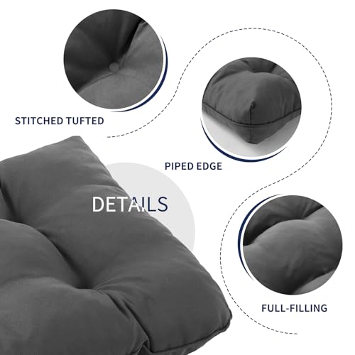 IPYNBAP Outdoor Bench Cushion, 59x18x5 Inch, Water-Resistant Bench Cushion for Outdoor/Indoor Furniture, Patio Bench Seat Cushion, Fade Resistant Outdoor Cushions for Porch Swing Couch, Dark Grey - color: Dark Grey, size: 59x18x5 Inch