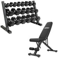 Dumbbell Sets with Rack, Rubber Hex Dumbbells, 160/220/280/360/450/550LBS, Hand Weights with Chrome Handle for Strength Training - color: Home Gym Packages 450lbs
