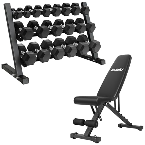 Dumbbell Sets with Rack, Rubber Hex Dumbbells, 160/220/280/360/450/550LBS, Hand Weights with Chrome Handle for Strength Training - color: Home Gym Packages 450lbs