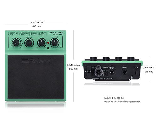 Roland SPD-1E Percussion Electronic Drum Pad, Electro, Green - style: Electro