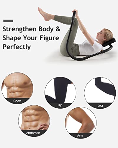 Ab Crunch Machine, Ab Roller for Home, Portable Ab Cruncher Sit Up Exercise Equipment for Core Strength, Sturdy Ab Workout Equipment, Black