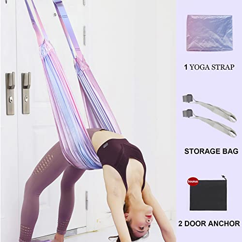 Tchrules Leg Stretcher Strap, Backbend Training Belt with Door Anchor, Flexibility Trainer Stretching Equipment Assist Stretch Strap for Fitness Gymnastics Dance Aerial Yoga Ballet - color: NewColor