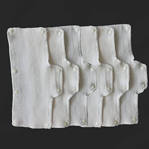 White Sweatband for Hardhat Washable Velvet Terry Cotton Hard Hat Liner NAEE snap on (6pcs) - color: White
