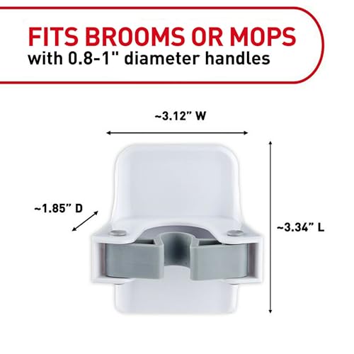 Command Broom and Mop Gripper, 3-Pack, Organize Damage-Free - size: Large, style: 3 Broom Grippers