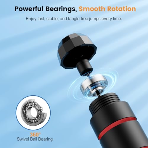 Jump Rope,Tangle-Free Rapid Speed Jump Rope with Ball Bearings for Men,Women and Kids,Adjustable Steel Skipping Rope with Ergonomic Foam Handles,A Ideal Equipment and Accessories for Workout,Fitness,Exercise,Home Gym,Slim Body - color: Black+Red