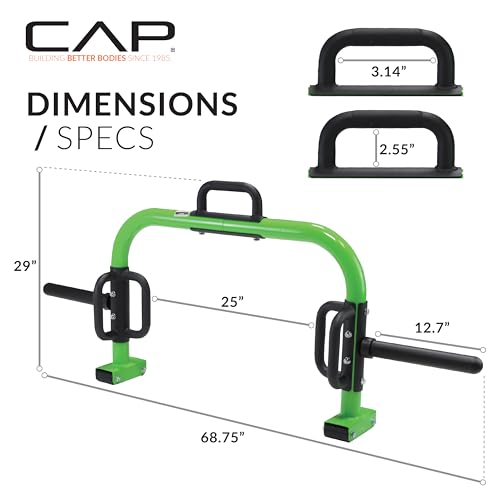 CAP Deluxe Open Trap Bar - Dual Grip Hex & Shrug Bar for Weightlifting - color: Green
