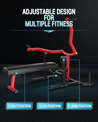 GAOMON Adjustable Bench Press Machine - 1250LBS Capacity Chest Press with Independent Converging Arms for Chest, Shoulder, AB Workouts ,Home Gym Equipment