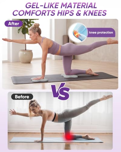 2 packs Yoga Knee Pad Mats Extra Thick for Knees Elbows Wrist Hands Head Foam Pilates Kneeling pad Yoga Knee Cushion Thick Exercise Pads for Knees Elbows Wrist Hands Head Foam Pilates Kneeling pad，Support Foam Pads for Women and Men - color: grey