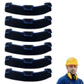6 PCS Hard Hat Liner, Hard Hat Sweatband, Washable Hardhat Sweatband, Reusable Flame Retardant Cotton Hard Hats Sweat for Chainsaw Helmet, Hard Hats Liner Replacement, Welding Helmet - color: Black