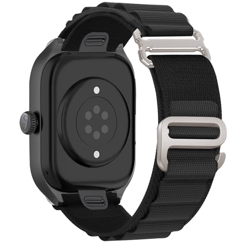 Alpine Loop Nylon Band - Compatible with Apple Watch Ultra 2/Ultra Bands 49mm 45mm 44mm for Men Women, Adjustable with Metal C Hook Strap for iWatch Ultra 2 iWatch Ultra Series 10 46mm SE/9/8/7/6/5 - color: Alpine/Deep Black Titanium
