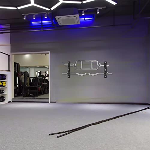 Luwint Wall Mounted Horizontal Barbell Holder, 1 Bar/2 Bars Storage Rack - style: B.2 Bar Holder