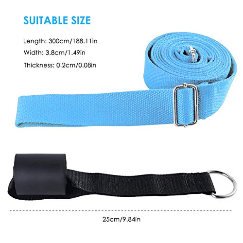 Leg Stretcher, Door Flexibility & Stretching Leg Strap - Great for Ballet Cheer Dance Gymnastics or Any Sport Leg Stretcher Door Flexibility Trainer Premium Stretching Equipment - color: Blue