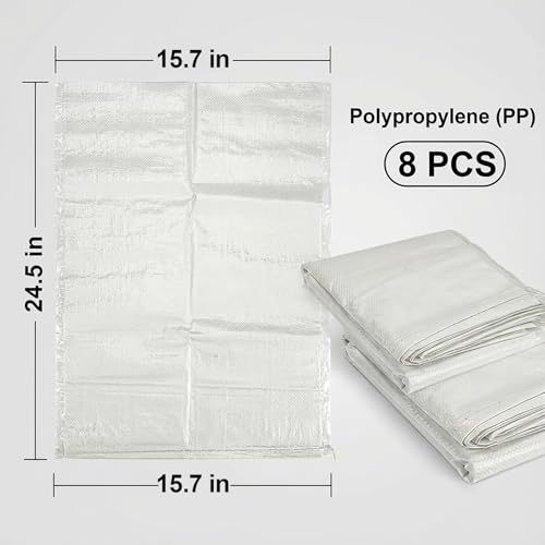 MAQIHAN Empty Sand Bags - Heavy Duty Sandbags for Flooding & Hurricane, 7PCS | Woven Polypropylene Fillable Sand Bag, Tear Resistant Sandbag Sack for Construction, Dry Materials Storage and Flood Control