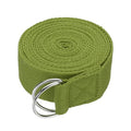 Yoga Strap for Stretching, Athletic Stretch Band with Adjustable Metal D Ring Buckle Yoga Bands - color: Dark Green, size: 10.5ft