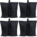 Sunnydaze Polyester Sandbag Canopy Weights - Fillable Canopy Anchors - Easy to Attach - Set of 4 - Black