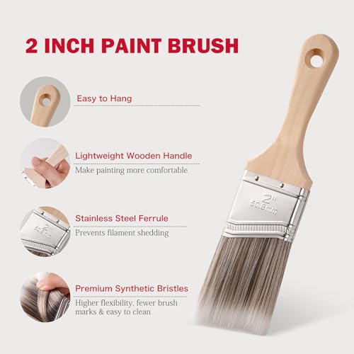 Mister Rui Hand Held Paint Bucket Kit 12 Pcs with Magnetic Holder, No-Drip Edge & Quick Liners, Paint Cup Includes 4" Foam Rollers, 2" Brush, Adjustable Handle for Trim & Detail Work - size: 4 Inch 12Pack