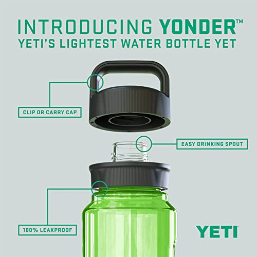 YETI Yonder Water Bottle with Yonder Chug Cap, Lightweight, Leakproof and BPA-Free - color: Canopy Green, style: 25oz