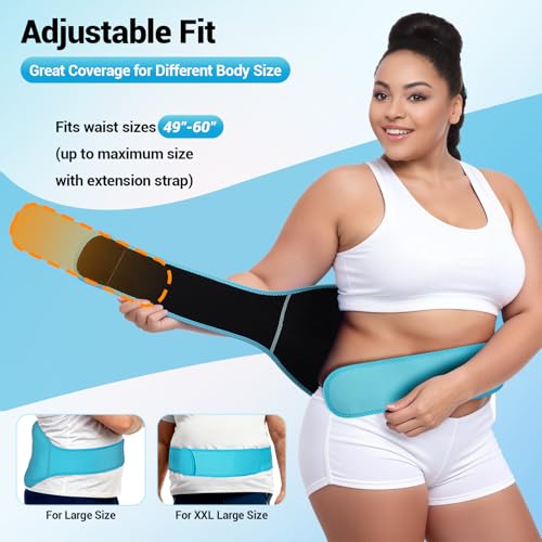 Comfytemp Extra Large Back Ice Pack for Lower Back Pain, Sciatica Relief, Reusable Hot Cold Therapy Wearable Gel Pack Wrap for Injuries, Surgery Recovery, Herniated Disc, FSA Eligible HSA, 2 Gel Packs - color: Blue-large Back Ice Pack-2 Gel Packs