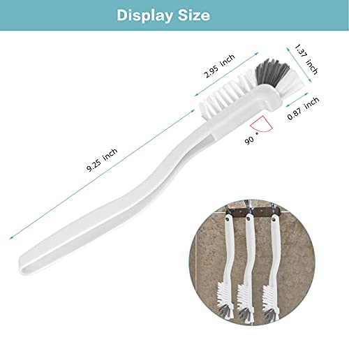 8 Pcs Dish Brush Bottle Bathroom Scrub Brushes Kitchen Cleaning Brush Right Angle Kitchen Brush Sink Household Pot Pan Edge Corners Tile Lines Brush with Stiff Bristles