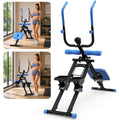 KINMAC 2 in 1 Stair Stepper & Ab Workout Machine - Multi-Function Trainer-Upgrade High-Efficiency Stairmaster & Ab Trainer Machine Full-Body Exercise Equipment for Home Gym Exercise - color: Black Blue