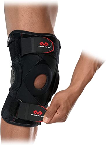 McDavid Hinged Knee Brace for Men and Women, Knee Brace with Side Stabilizers, Knee Compression Sleeves and Stability Straps for ACL, LCL, Arthritis, Tendonitis, MCL, Patella, Left and Right - size: Small