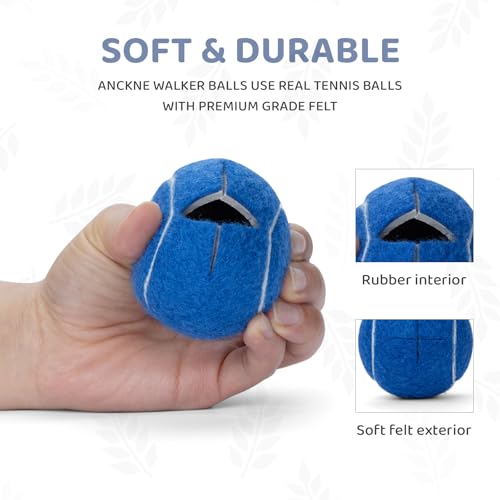 ANCKNE Walker Tennis Balls Precut Tennis Balls for Walkers 4PCS Walkers Legs Universal Precut Glide Balls, Heavy Duty Long Lasting Felt Pad Glide Coverings for Furniture Legs and Floor Protection - color: Blue