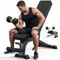 Heavy Duty Adjustable Bench, 1200 LB Weight Bench for Home Workout with 12 Back & 4 Seat Positions, Strength Training Benches for Flat Incline Decline Press