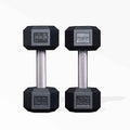 Rep Fitness Rubber Hex Dumbbell(s) - Singles (55LB +) and Pairs (5LB - 50LB) - Low Odor, Fully Knurled Handle - style: 20 LB Pair