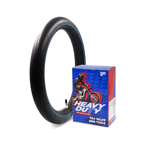 PIVOTRAX 90/100-16 (3.25/3.50-16) Heavy Duty Inner Tube – 2mm Butyl, TR4 Straight Valve – Fits Honda CRF150R Expert, CRF150F, Coolster QG-216, Baja DR125/150 - size: 90/100-16 (3.25/3.50-16)