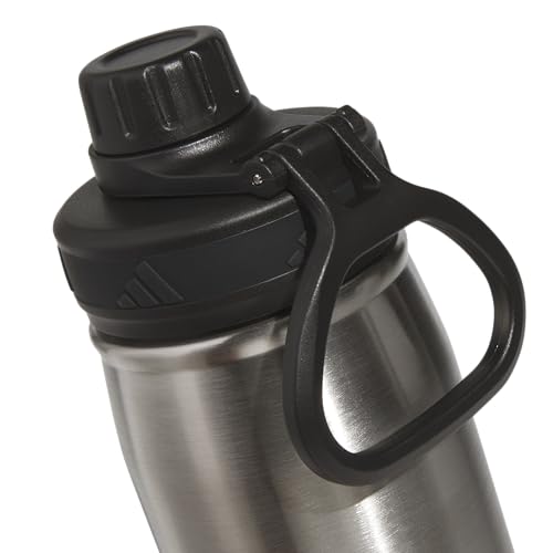 adidas Stainless Steel Metal Water Bottle 34 oz (1L) Screw Cap - color: Alumina Beige/White/Black
