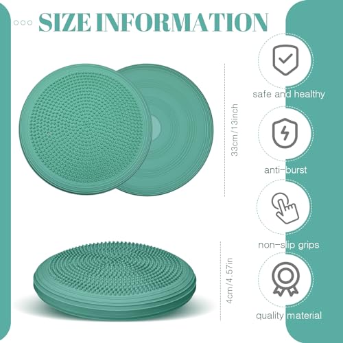 Libima 8 Pcs Wiggle Seat Inflated Wobble Cushion Sensory Seat Flexible Balance Board Balance Disc for Kids Men Women Physical Exercise Improving Posture Home Office Classroom - color: Morandi Color