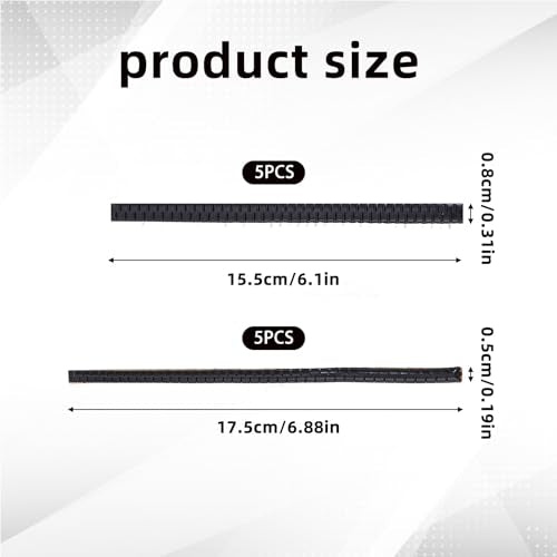 NICENEEDED 10 PCS Headband Teeth Strips for DIY, Anti Slip Self adhesive Hair Bands Teeth, Black Comb Silicone Grips Headbands Hair Accessories for Women