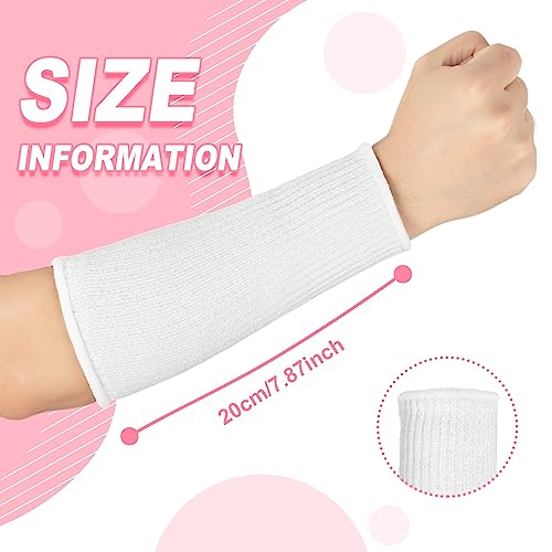 Sintege 3 Pairs Arm Protectors for Thin Skin and Bruising Cut Resistant Forearm Sleeve Level 5 Arm Burn Protection Sleeve (White, Purple, Pink,7.9 Inch) - color: White, Purple, Pink, size: 7.9 Inch