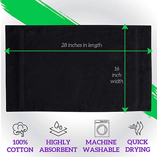 GREEN LIFESTYLE Black Bleach Proof Towels Bulk Sets 100% Cotton 16' X 25' Premium Spa Quality, Super Soft and Absorbent for Gym, Pool, Spa, Salon and Home 96 Pack - color: Cotton Black, size: 96 pack