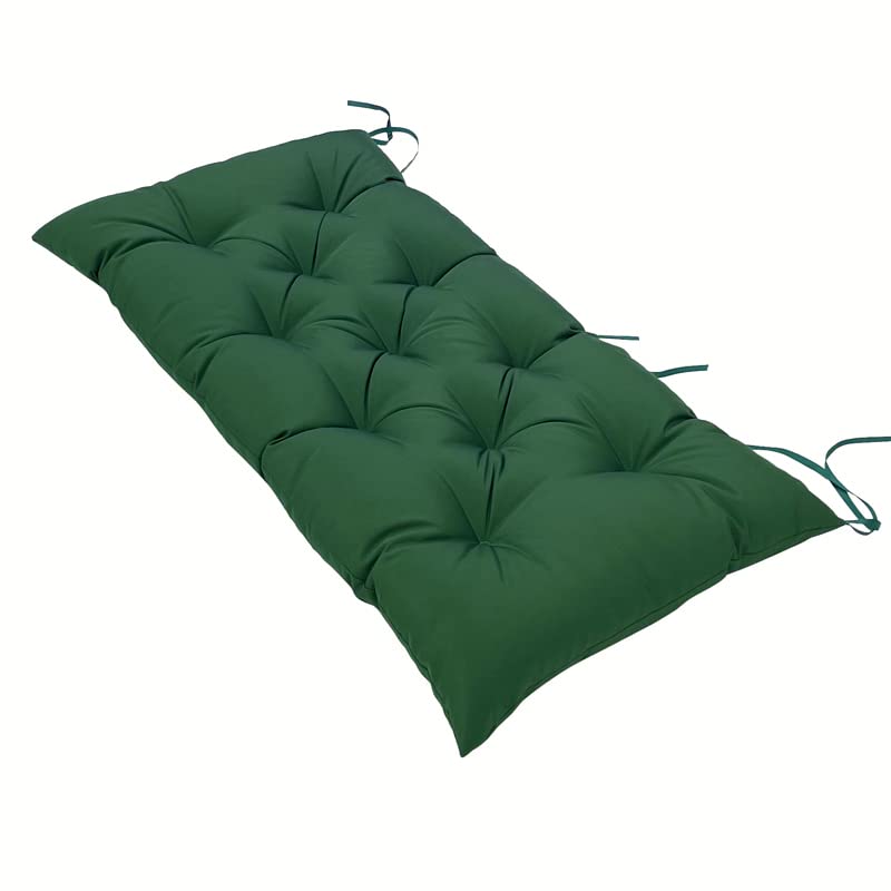 SeaHome Indoor/Outdoor Bench Cushion,Waterproof Swing Seat Cushion,Outdoor Chair Cuhion,for Lounger Garden Furniture Patio Loveseat Bench (39.4" x 19.7", Green) - color: Green, size: 39.4" x 19.7"